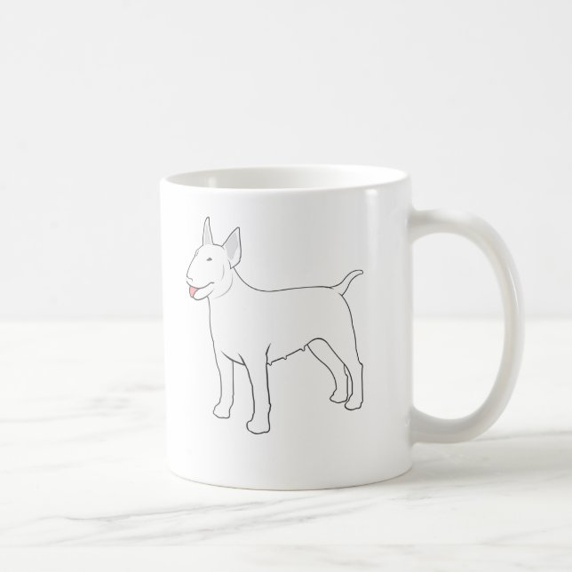 Färdig FLICKA för tjurTerrierÖVERSITTARE Kaffemugg (Höger)