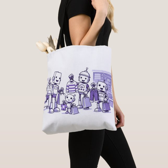 Färdig för Robotarnas Totebag Tygkasse (Närbild)