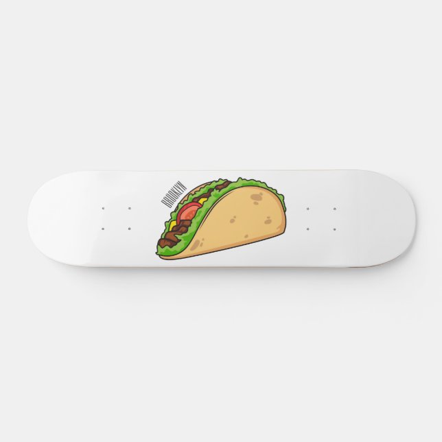 Färdig illustration av tecknad mini skateboard bräda 18,5 cm (Horz)