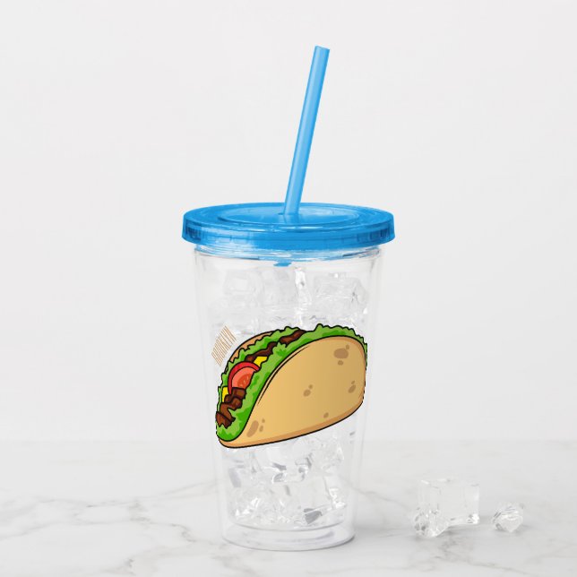 Färdig illustration av tecknad take away mugg (Baksida Ice)