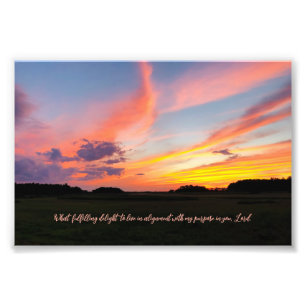 Färdig inspirerande offertsolnedtonsfoto fototryck