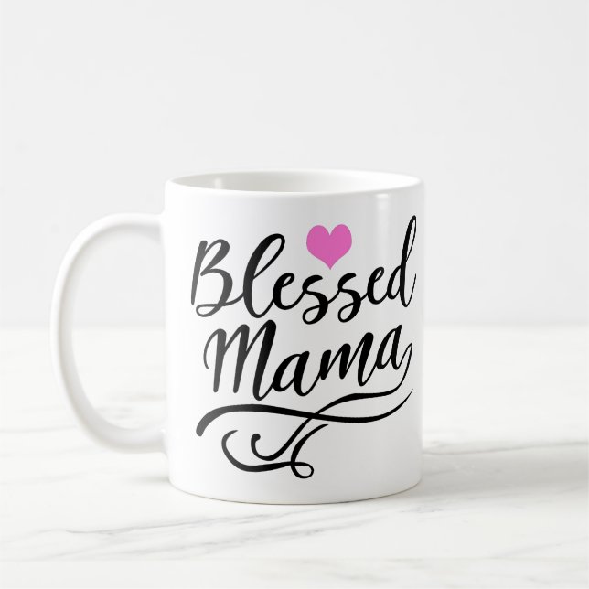 Färdig Mamma, vit text Kaffemugg (Vänster)