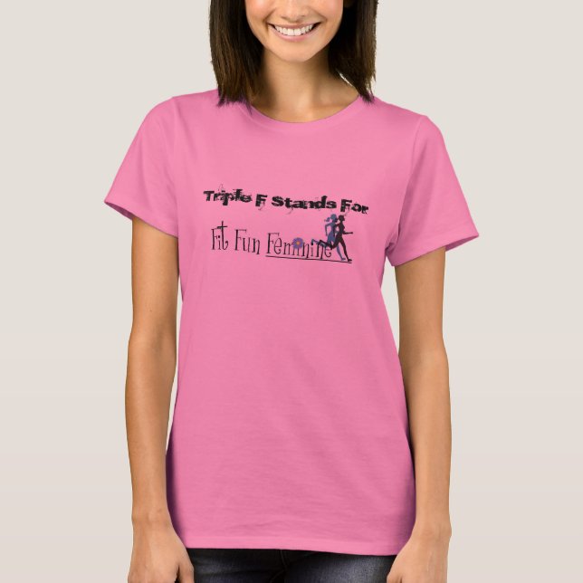 Färdig rolig kvinnlig gruppT-tröja Tee Shirt (Framsida)