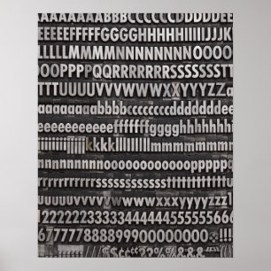 Färdig stilsortsboktrycktyp poster