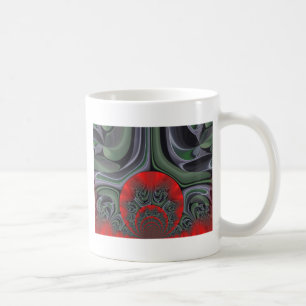 Färdig utskrift av röd Aurora Kaffemugg