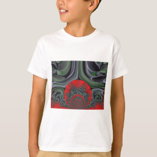 Färdig utskrift av röd Aurora Tee Shirt