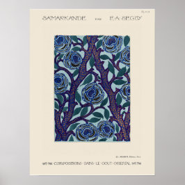 Färdig utskrift av stencil för mönster Art Deco Poster