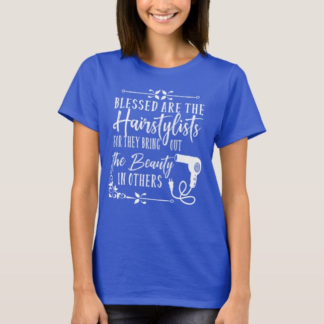 Färdiga är bilden Hairstylist T Shirt (Framsida)