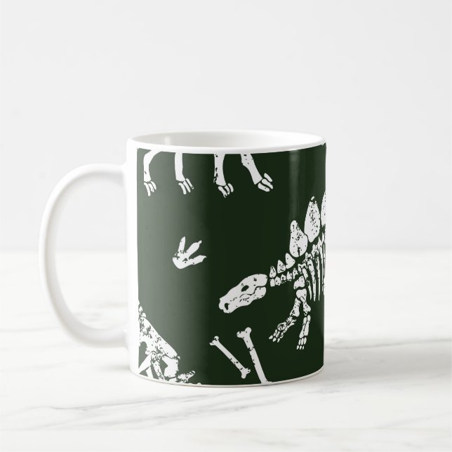 Färdiga krokodiler av tecknad, sömlös illustration kaffemugg (Vänster)