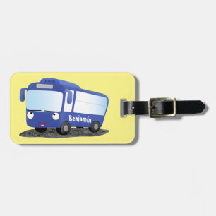 Färdigblått illustration av den moderna tecknaden bagagebricka