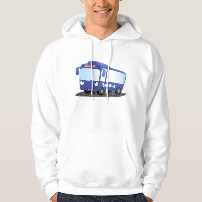 Färdigblått illustration av den moderna tecknaden  hoodie (Framsida)