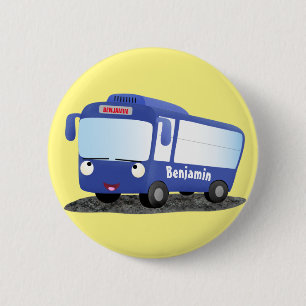Färdigblått illustration av den moderna tecknaden knapp
