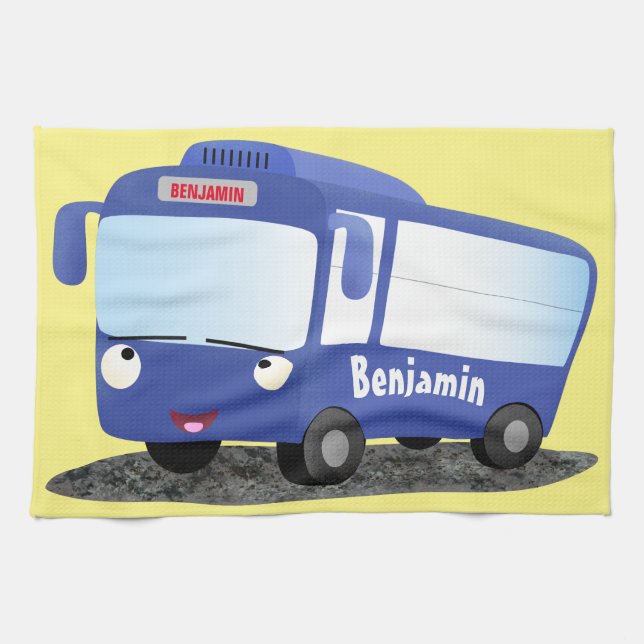 Färdigblått illustration av den moderna tecknaden  kökshandduk (Horisontell)