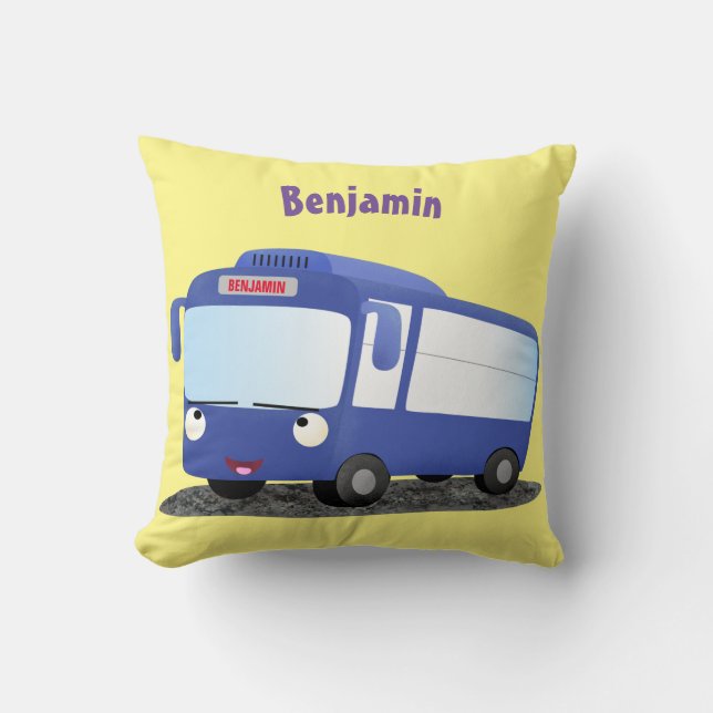 Färdigblått illustration av den moderna tecknaden  kudde (Framsida)