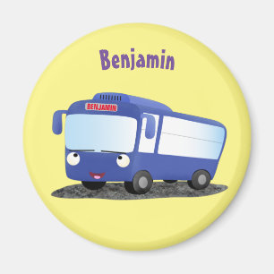 Färdigblått illustration av den moderna tecknaden magnet