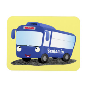 Färdigblått illustration av den moderna tecknaden magnet
