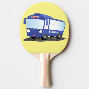 Färdigblått illustration av den moderna tecknaden  pingisracket