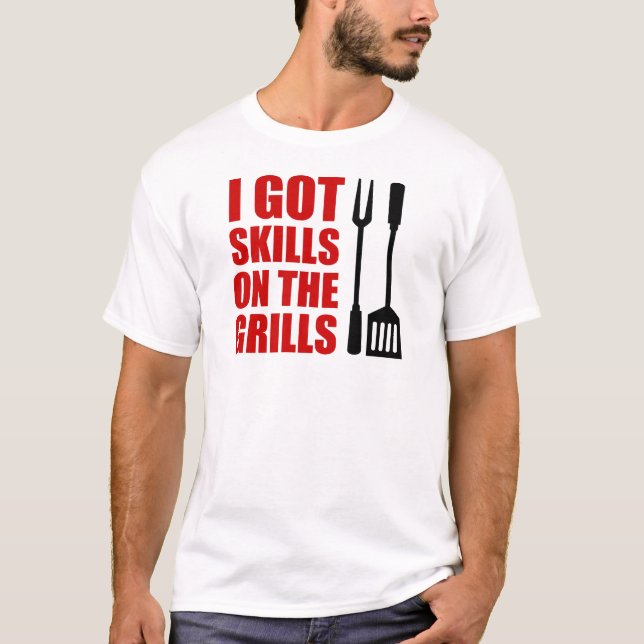 Färdigheter på grillen tee shirt (Framsida)