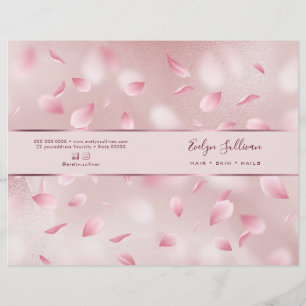 Färdigpetaler faux foil service menu brochure