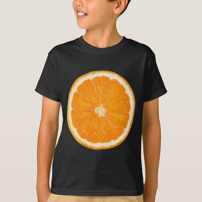 Färdigställ frukt för orange segment t shirt (Framsida)