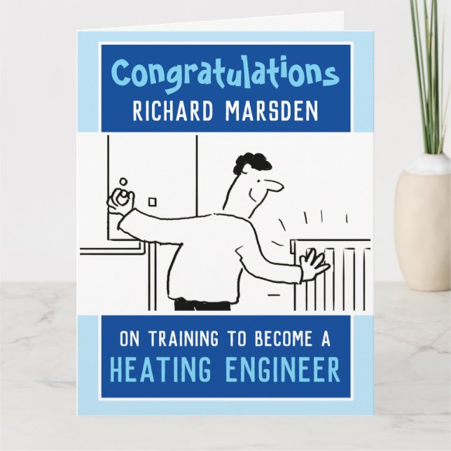 Färdigställt kort för rörmokare och uppvärmning av (Framsida)