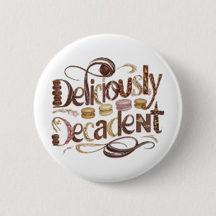 Färdigt dekadent kakor och chokladdesign knapp