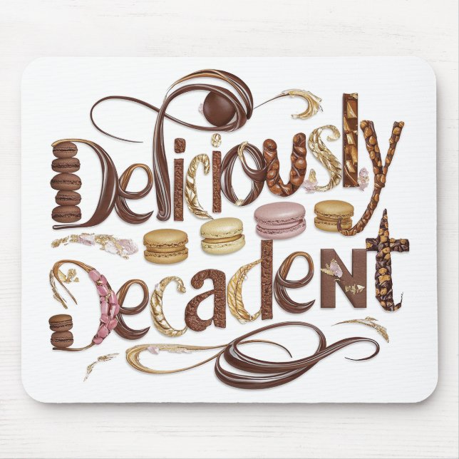 Färdigt dekadent kakor och chokladdesign musmatta (Framsidan)