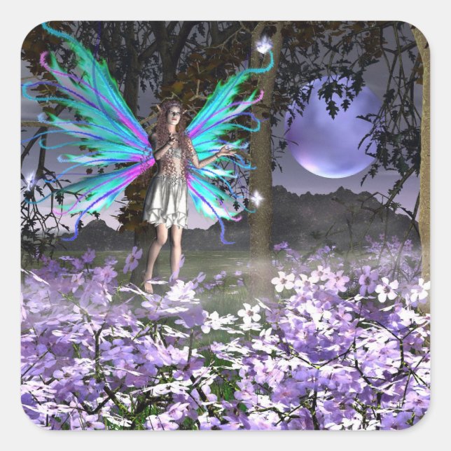 Färdigt fyrkantigt streck klistermärke (Framsida)