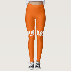 Färdigutskrift av modern orange leggings