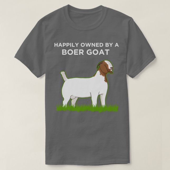 Fårdjur som lyckligtvis ägs av en Boer Goat-utskri T Shirt (Design framsida)