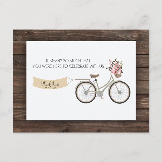 Färdkort på 4,25 tum x 5,6 tum Tack Vykort (Framsida)