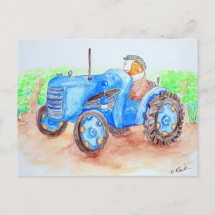 Färdmålning i Farmer Guinea Gris Vykort