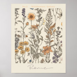 Färdmarknad Rom nr 3 botaniskt Poster