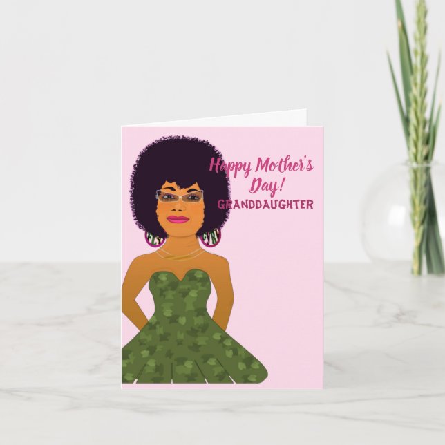 Fardotter African American Mors dag Card Kort (Framsida)