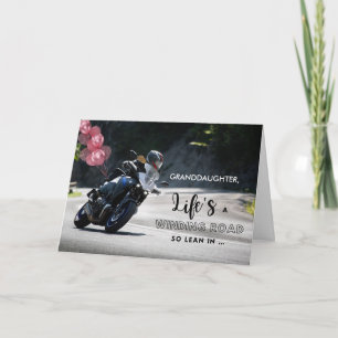Fardotters motorcykel, högtidlig födelsedag på kur kort
