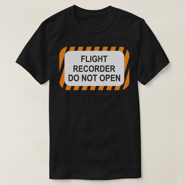 Färdregistrator Öppna inte SVART BOX DZ19 T Shirt (Design framsida)