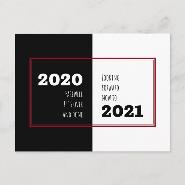 FAREWELL 2020 | Tittar framåt 2021 | Nytt år Vykort (Framsida)
