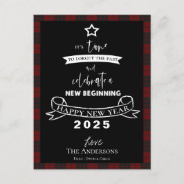 Farewell 2021 Typography Red Play White New Year Helg Vykort
