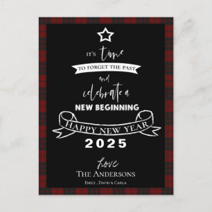Farewell 2021 Typography Red Play White New Year Helg Vykort