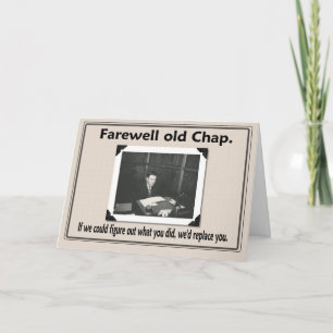 Farewell adjö-medarbetare kort