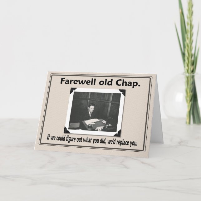 Farewell adjö-medarbetare kort (Framsida)