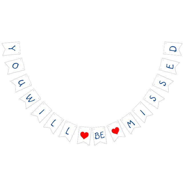 Farewell bunting banner vimplar (Alla)