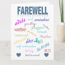 Farewell Card - du missas
