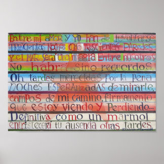 Farewell dikt av Jorge Luis Borges Poster