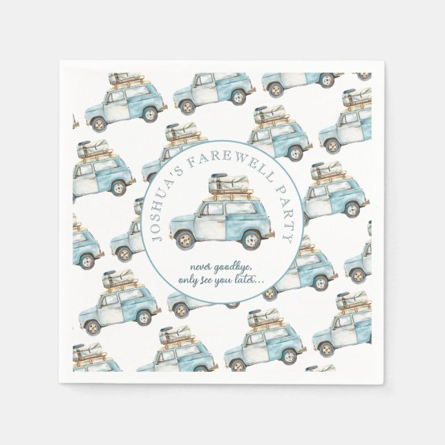 Farewell Grad Cute Car går över Party Pappersservett (Framsidan)