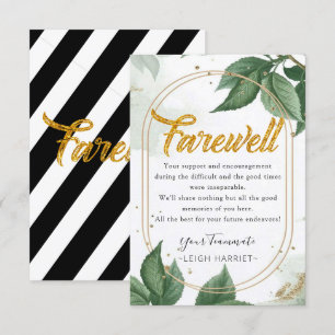 Farewell-kort för samarbetare i Greenery Modern Ad Tack Kort