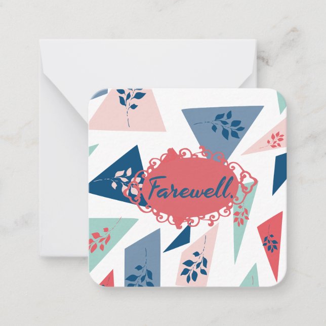 Farewell Note Card Anteckningskort (Framsida)