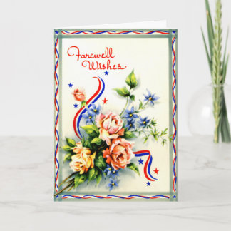 Farewell Önskemål Vintage Card Kort
