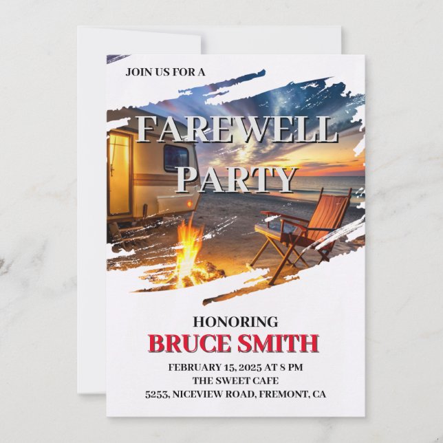 Farewell Party-inbjudan Inbjudningar (Framsida)