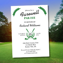 Farewell Pension Golf Klubb WAN Thoden Party Inbjudningar